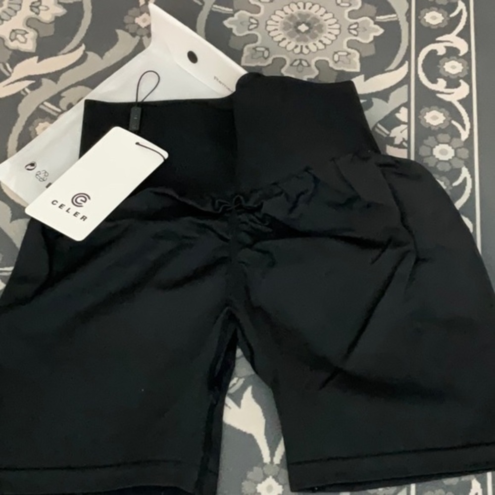 CELER Womens Workout Shorts Seamless Scrunch Butt Gym Shorts High Waisted Yoga